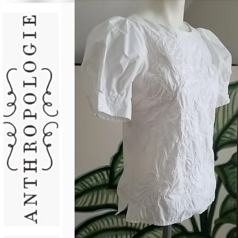 Anthropologie MAEVE Embroidered Blouse